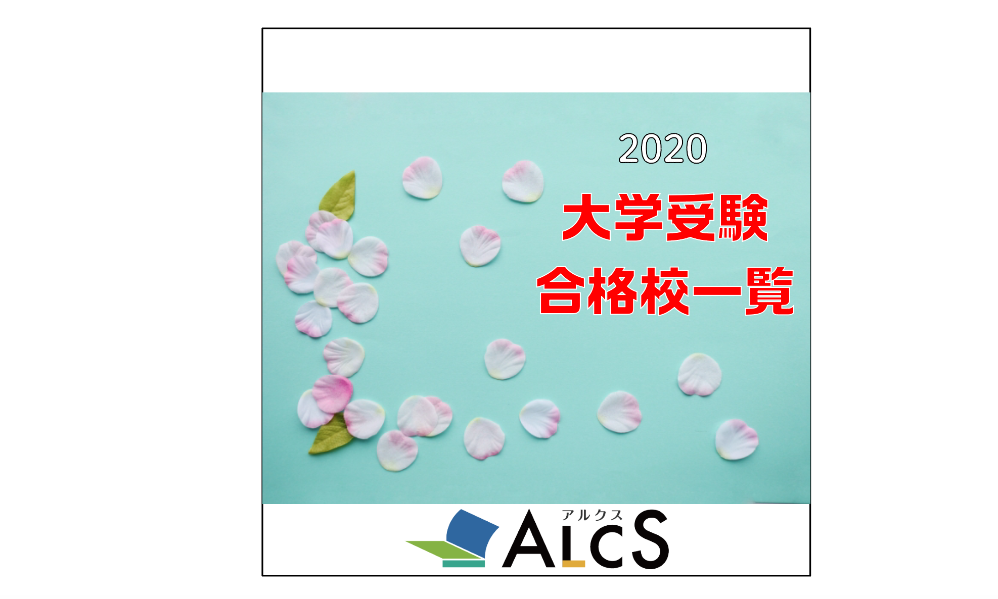 大学受験合格校一覧 Alcs